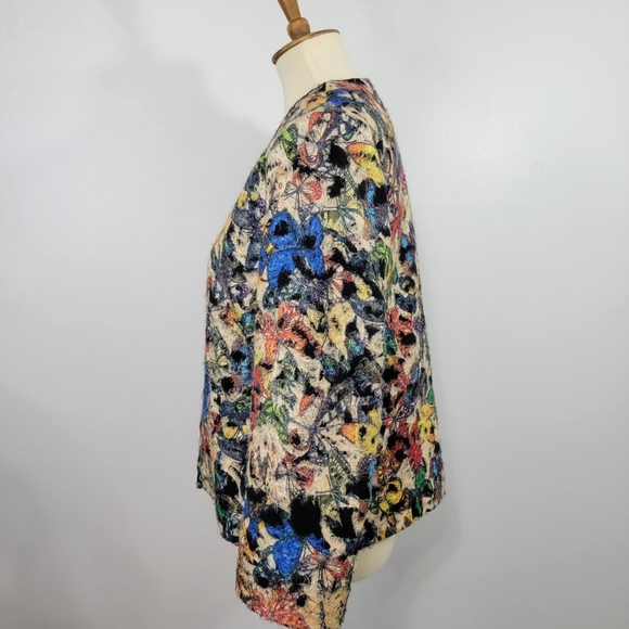 Peck & Peck Autumn Days Butterfly Jacquard Blazer Jacket - Picture 4 of 14